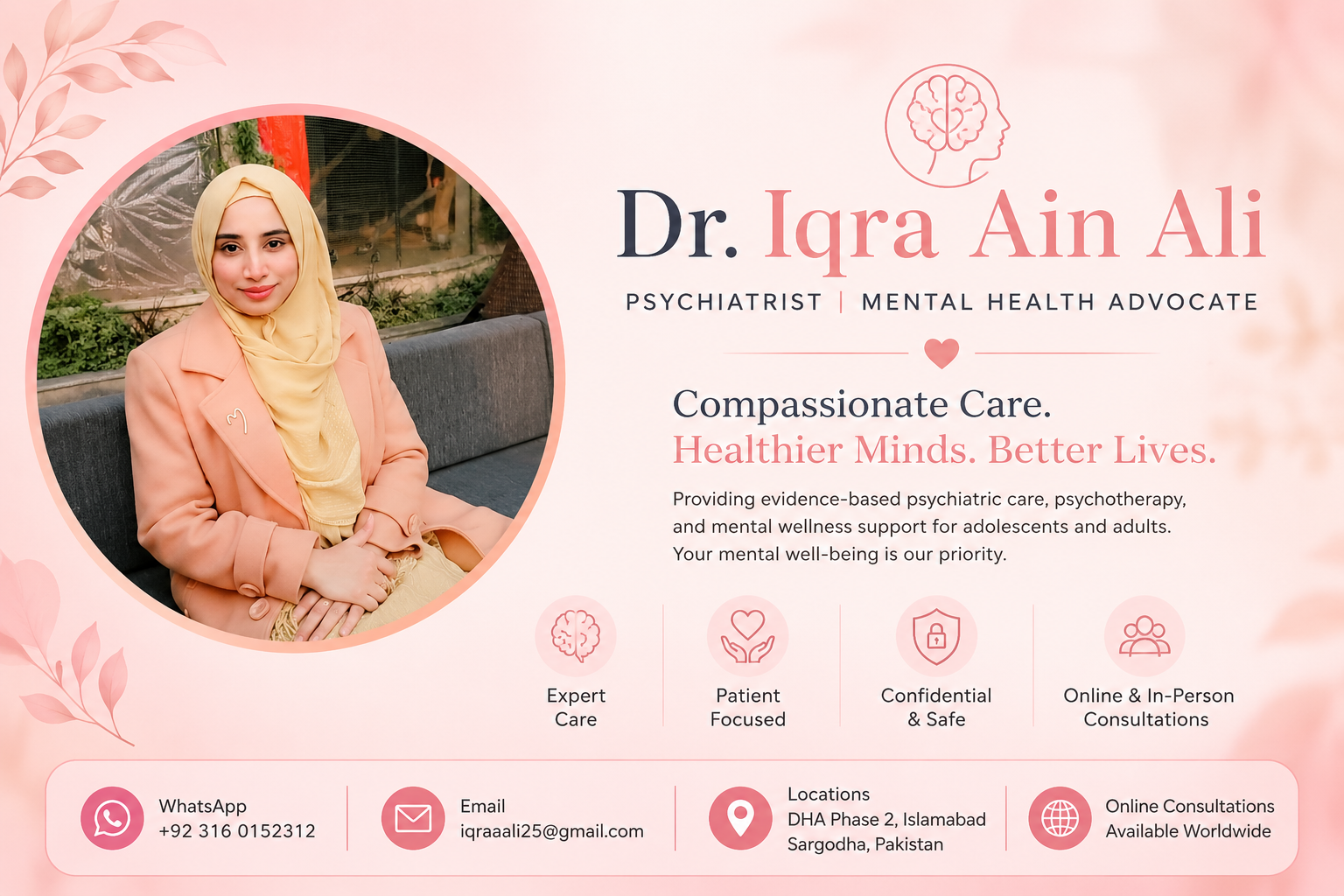 Dr. Iqra Ain Ali, Psychiatrist